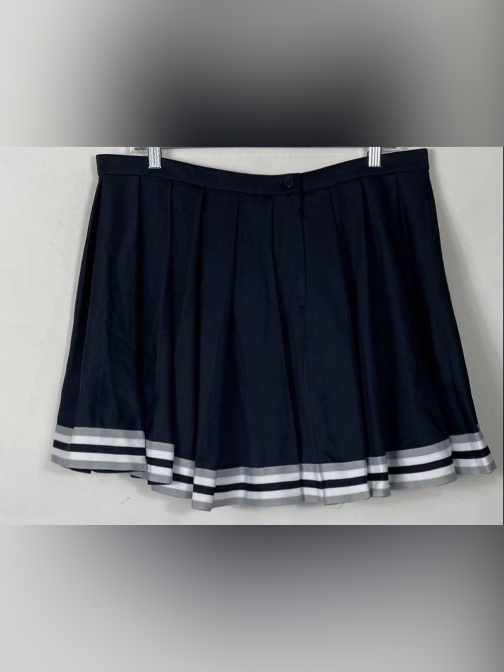 Champion Navy Pleated Skater Skirt with Silver Trim